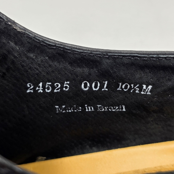 Stacy Adams Men's Size 10.5M Signature Monarch Black Shoes 24525-001 Pre-owned - Picture 4 of 10